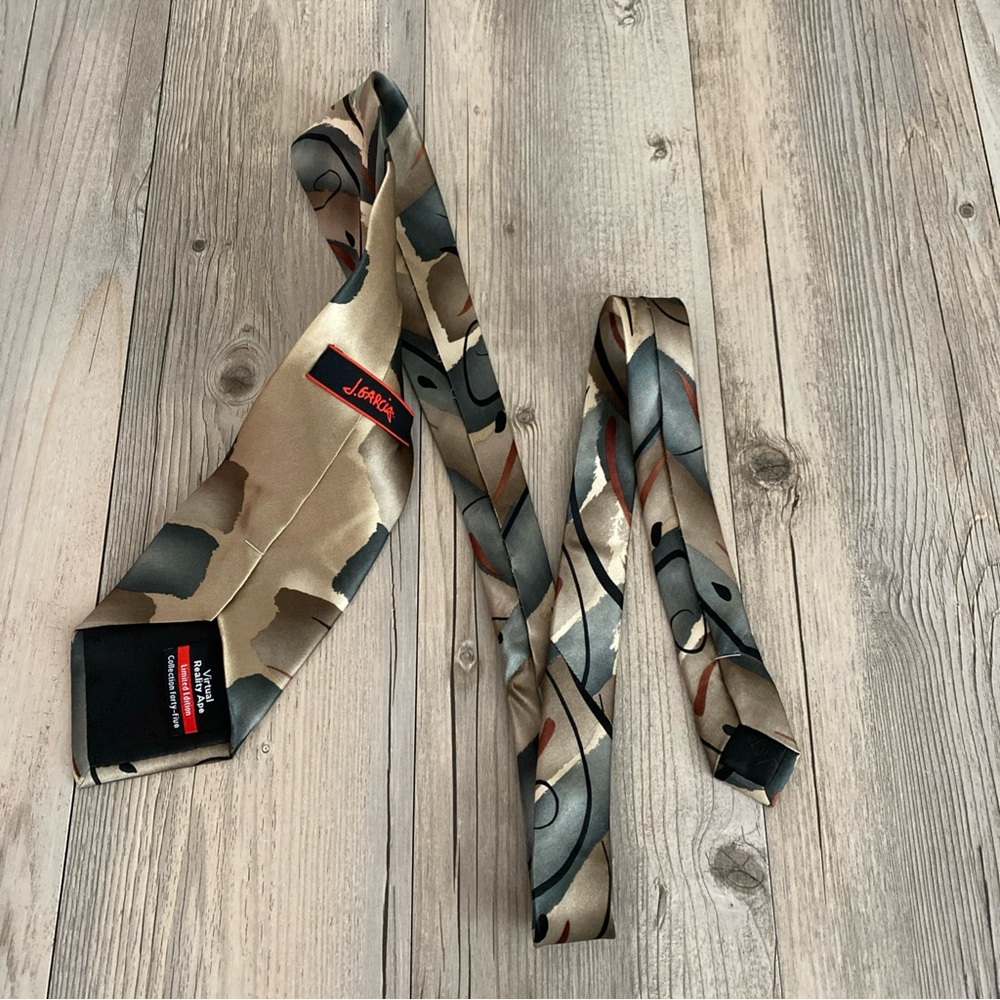 J. Garcia Mens Virtual Reality Ape Limited Edition Silk Tie 2007